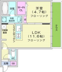 琴似駅 徒歩17分 1階の物件間取画像